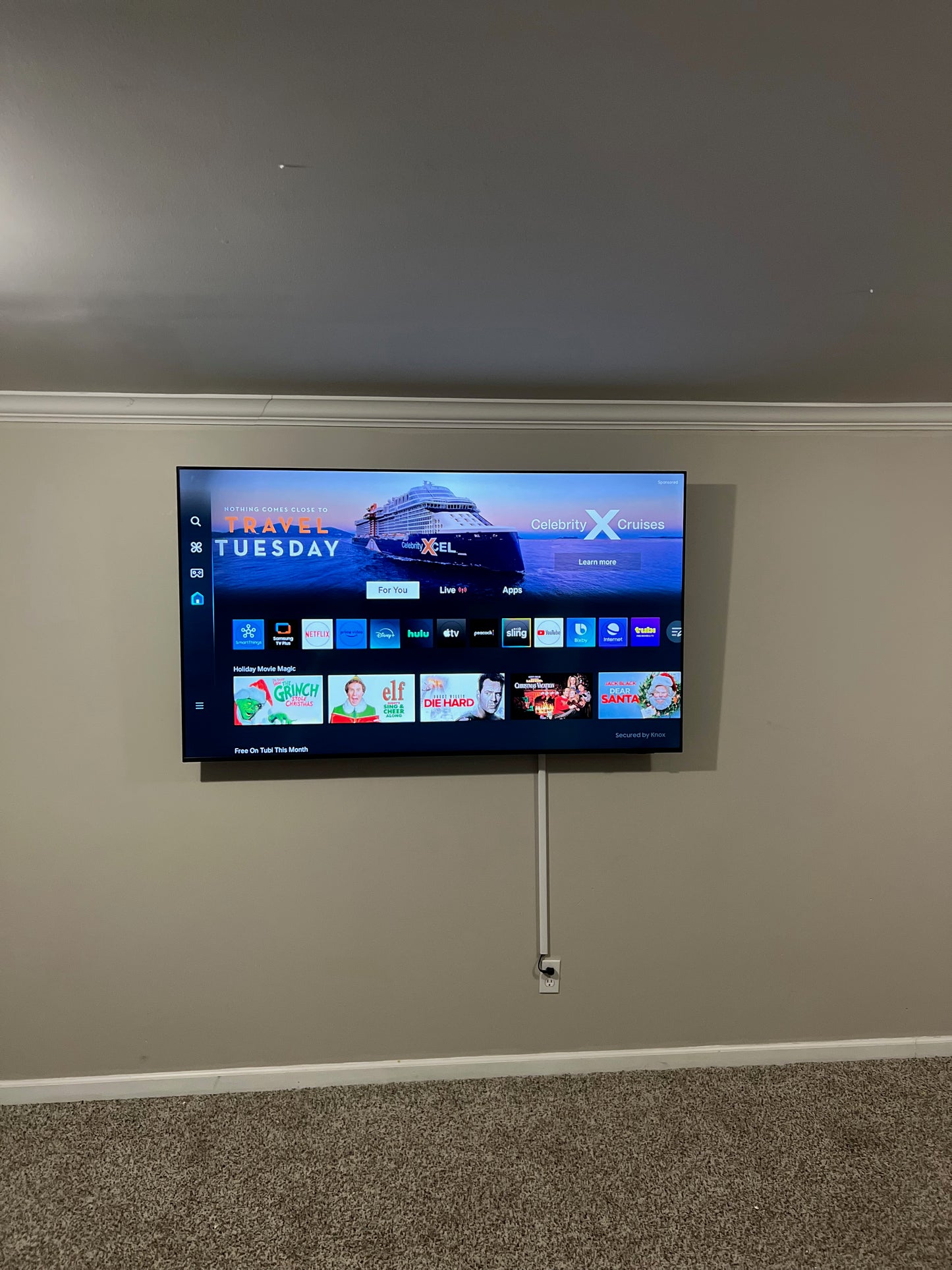 TV Mount W/ Wire Cover